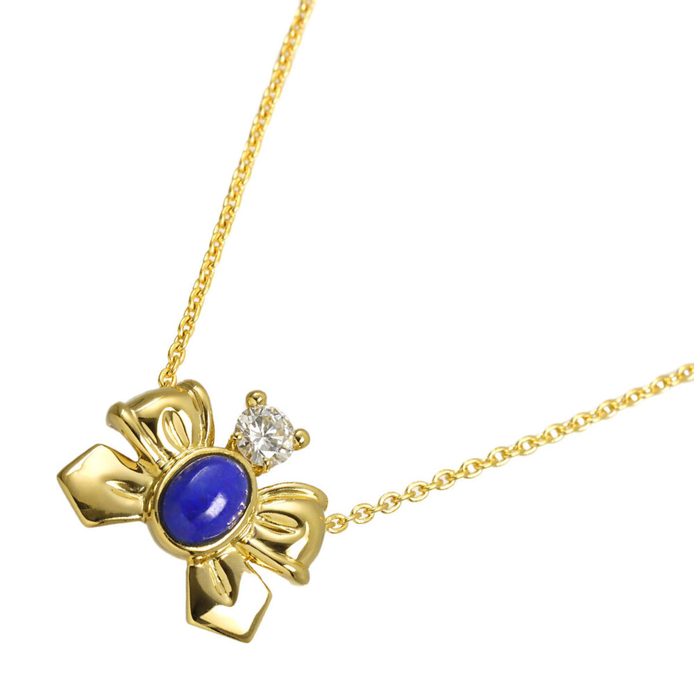 Christian Dior Lapis Lazuli Diamond Necklace, 40cm, 18K Yellow Gold (750)